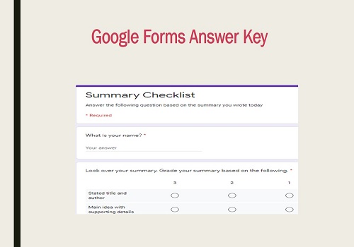 Google Forms With Answer Key