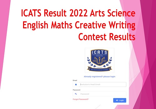 icats arts and creative writing 2022 result