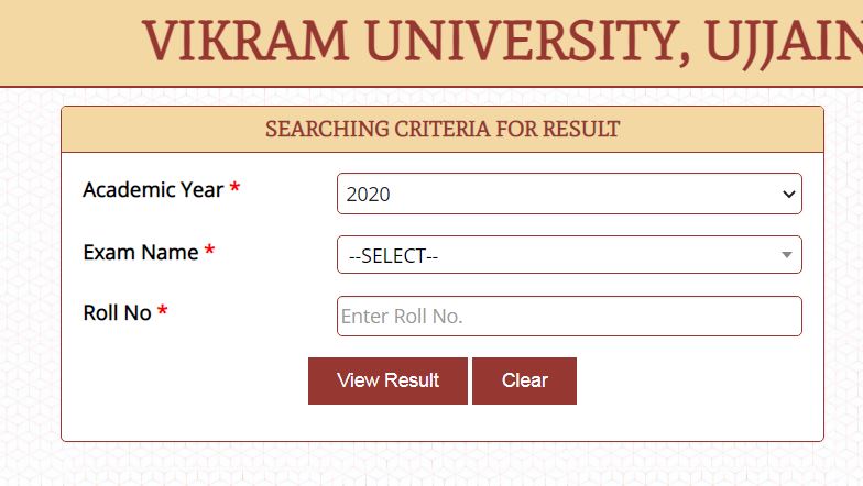 vikram university results
