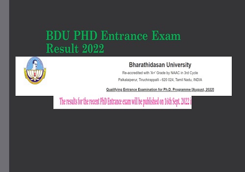 phd entrance exam 2022 bharathidasan university