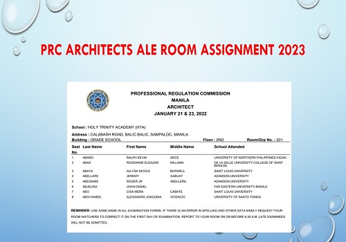prc room assignment architect 2023