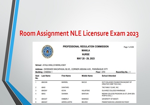prc room assignment 2023 nle