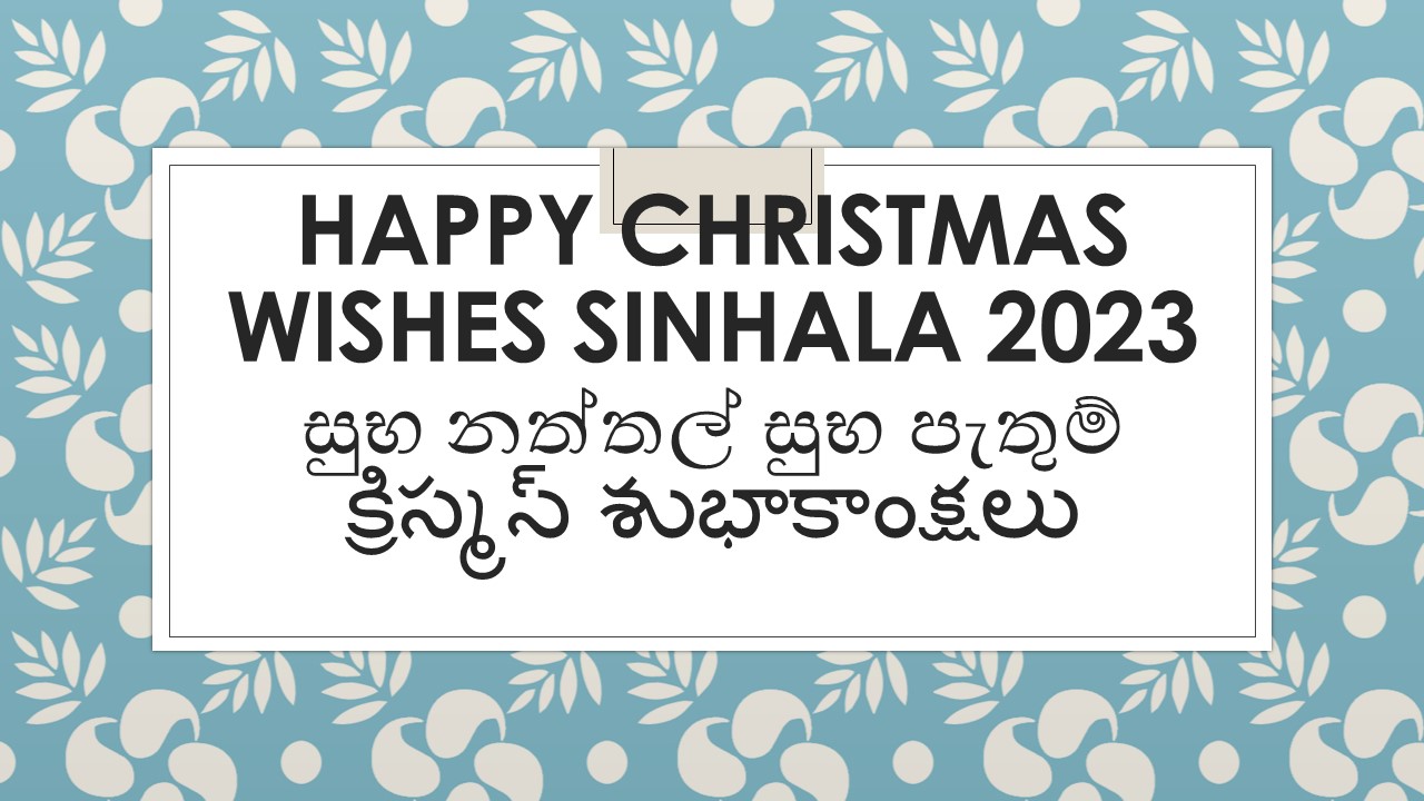 2023 සුභ නත්තල් සුභ පැතුම් Happy Christmas Wishes Sinhala