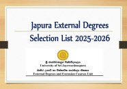 Www sjp ac lk External Degree Selection List 2025 Japura External Www sjp ac lk External Degree Selection List 2025 Japura External