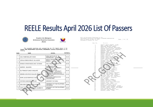 Reele REELE Results April 2026 Electrical Engineer Licensure Exam Result Top ...