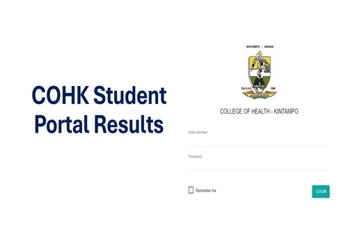 COHK Student Portal Result Login cohk.edu.gh College of Health and Well ...