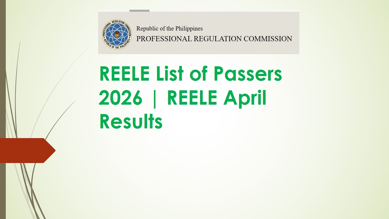 Prc Ree REELE List of Passers 2026 | REELE April Results