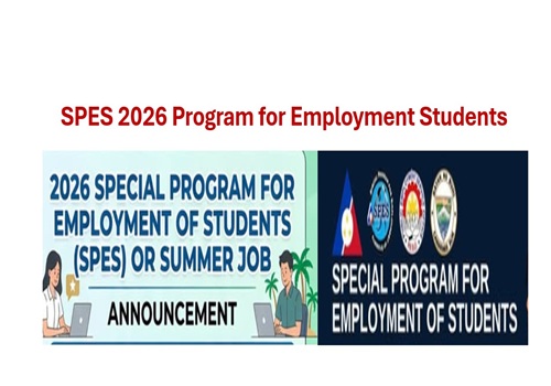 Spes Program Form Special Program for Employment of Students (SPES) 2026 Application Form ...